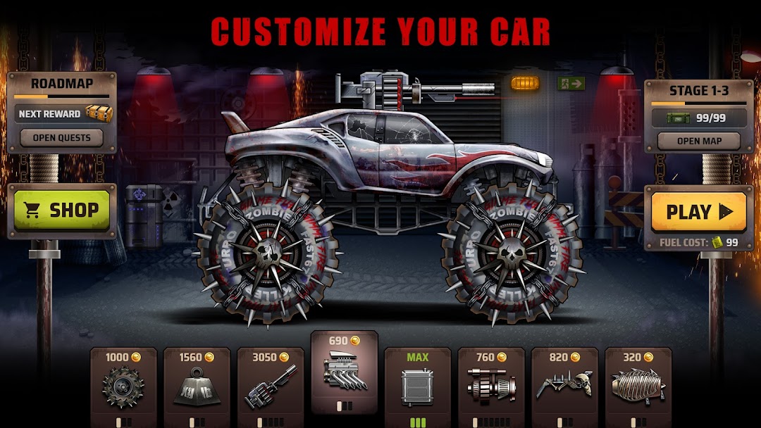 Zombie Hill Racing: Earn Climb mod apk screenshot 1